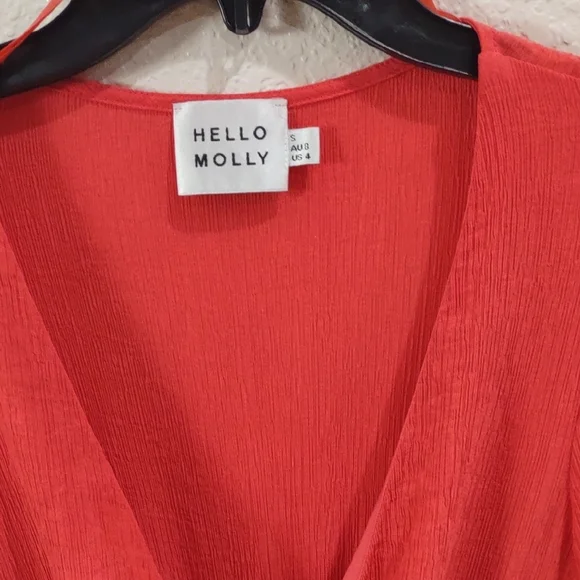 Hello Molly Vibrant Red Ruffle Dress - Picture 6 of 17